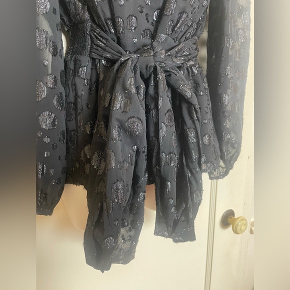 J. Crew Special Occasion Blouse with Shimmering Polka Dots and Sash Belt - NWT - Picture 7 of 10